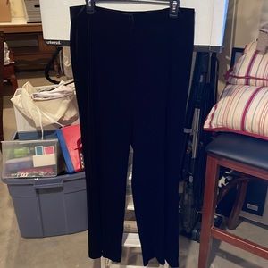 Black velvet pants